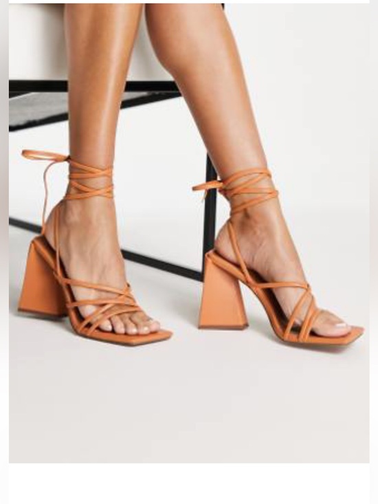 ASOS Shoes - ASOS Tan Strappy Block Heel Sandals